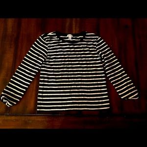 Splendid Girls black and white striped long sleeve